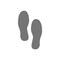 5S Supplies 5S Corner Markers, 3 1/2 in W., 9 1/2 in L., 0.003 in Thickness, 25 PK VSF-FOOTPRINTS-GRAY - alternate 1